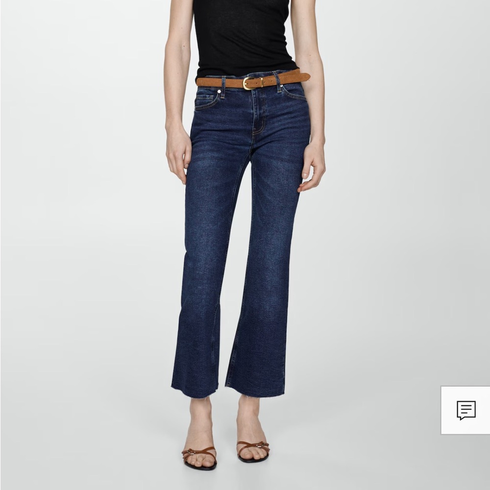 MANGO Sienna flared crop jeans